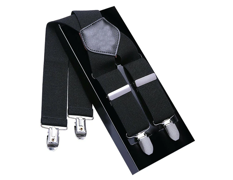 Men Suspenders Adjustable Elastic - Heavy Duty Wide X Shape Strong Clip Suspender-A40