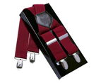 Men Suspenders Adjustable Elastic - Heavy Duty Wide X Shape Strong Clip Suspender-A41