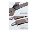 Men Suspenders Adjustable Elastic - Heavy Duty Wide X Shape Strong Clip Suspender-A58