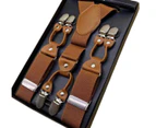 Men Adjustable Elastic Suspenders - Heavy Duty Y-back 6 Strong Clips Suspender Suspenders for Men-Color 11