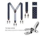 Men Adjustable Elastic Suspenders - Heavy Duty Y-back 6 Strong Clips Suspender Suspenders for Men-Color 12