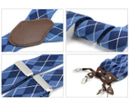 Men Adjustable Elastic Suspenders - Heavy Duty Y-back 6 Strong Clips Suspender Suspenders for Men-Color 11
