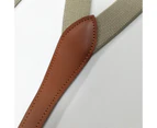 Leather Suspenders For Men Women Adjustable Elastic Y Back Mens Suspenders 4 Clips-Light Purple
