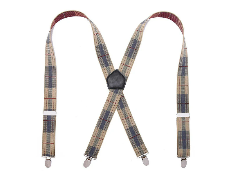 Men's Suspenders Heavy Duty Suspenders for Men X Back Adjustable Elastic Suspenders-A10