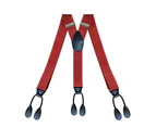 Mens 6 Clip Suspenders Y-back Leather Heavy Duty Suspenders suspenders for Women and Men-Color 5