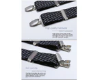 Men's Suspenders Heavy Duty Suspenders for Men X Back Adjustable Elastic Suspenders-A130