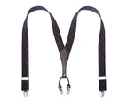 Mens Suspenders with 4 Clips Adjustable Elastic Suspenders, X Shape Heavy Duty Suspenders-A01