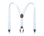 Suspenders for Men Adjustable Elastic Y Shape Suspenders with Strong Clips Suspender-A150 dark green