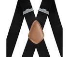 Suspenders for Men and Women Adjustable X Back Elastic Heavy Duty Braces with Strong Metal Clips-X-shaped 13