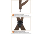 Men Side Clip Suspenders Work Suspenders Trucker Style Suspenders Adjustable and Elastic Braces-Khaki
