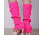 Leg Warmers Legging Socks Knitted Womens Ladies 80S Dance Disco Party Costume Au - Blue