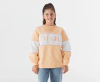 Eve Girl Youth Girls' Signature Crew Sweatshirt - Peach