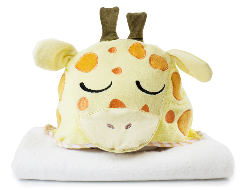 Bubba Blue Zoo Animal Giraffe Hooded Baby/Newborn/Infant Plush Bath Drying Towel