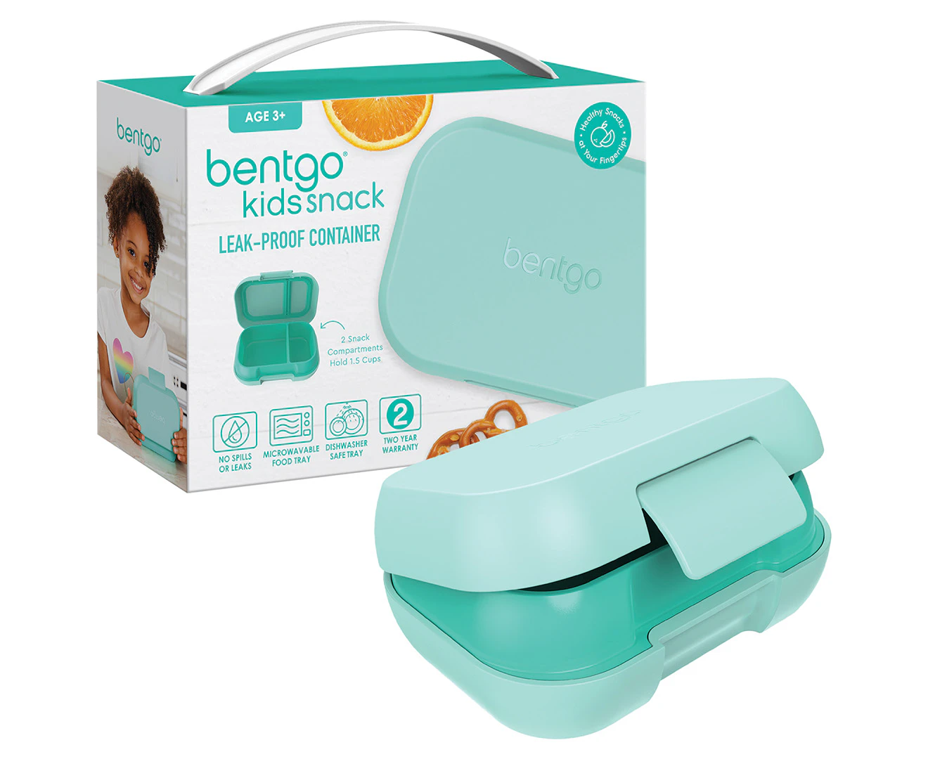 Bentgo Kids' Leak Proof Snack Container - Aqua