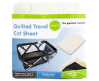 Playette Quilted Travel Cot Sheet - Cream
