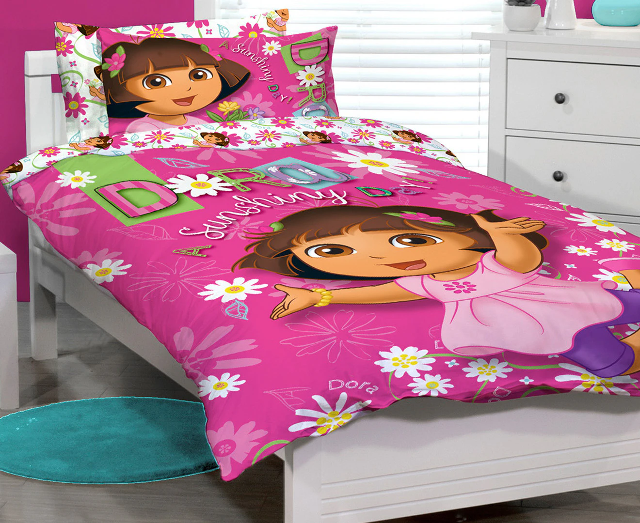 Dora The Explorer Double Bed Quilt Cover Set - Multi