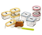 Glasslock 9-Piece Baby Food Container Set w/ Spoon - Clear/Multi