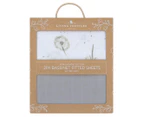 Living Textiles Bassinet Organic Cotton Fitted Sheet 2-Pack - Dandelion/Grey