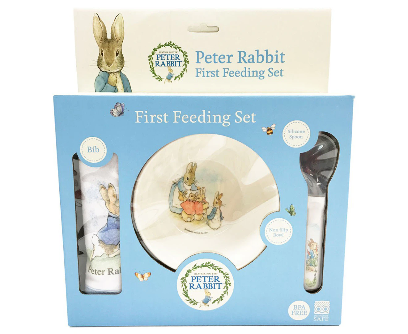 Beatrix Potter 3-Piece Peter Rabbit First Feeding Set - White