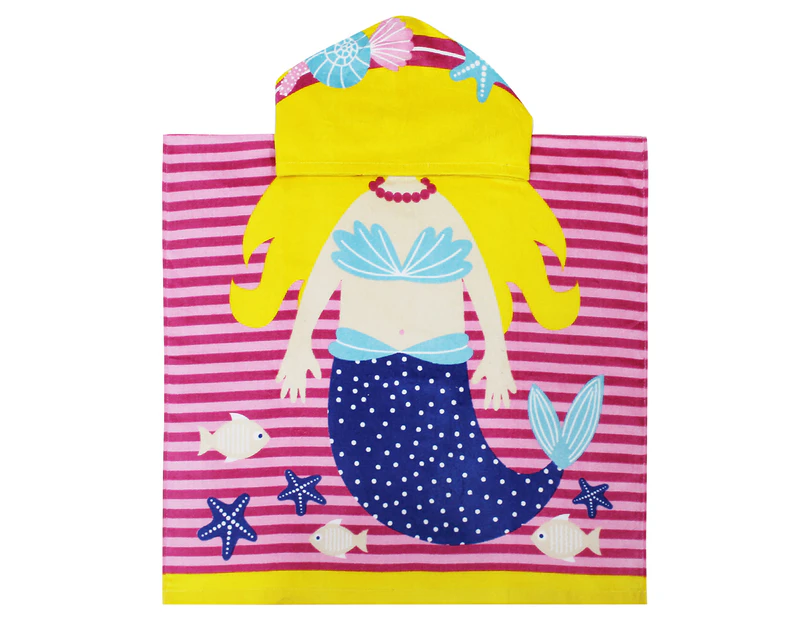 Onkaparinga Kids' Hooded Beach Towel - Ocean Mermaid