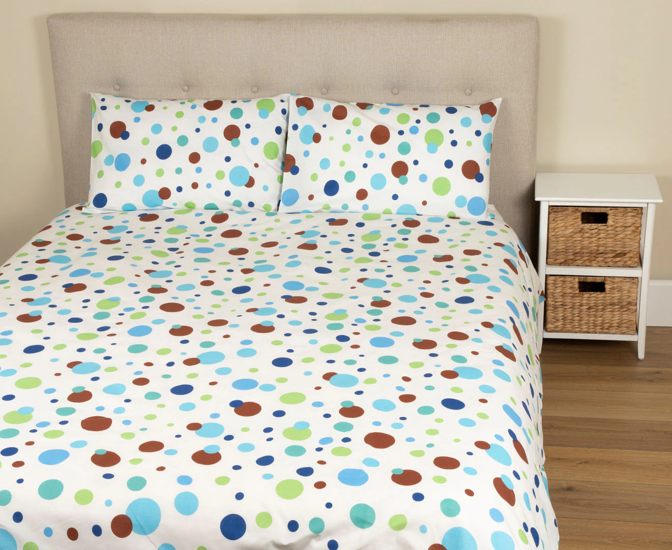 Galaxy Dots Blue Quilt Cover Set Queen