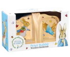 Beatrix Potter Peter Rabbit Wooden Bookends - Natural/Multi