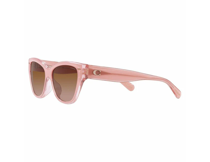 Coach Women's 56mm Milky Pink/Transparent Pink Sunglasses