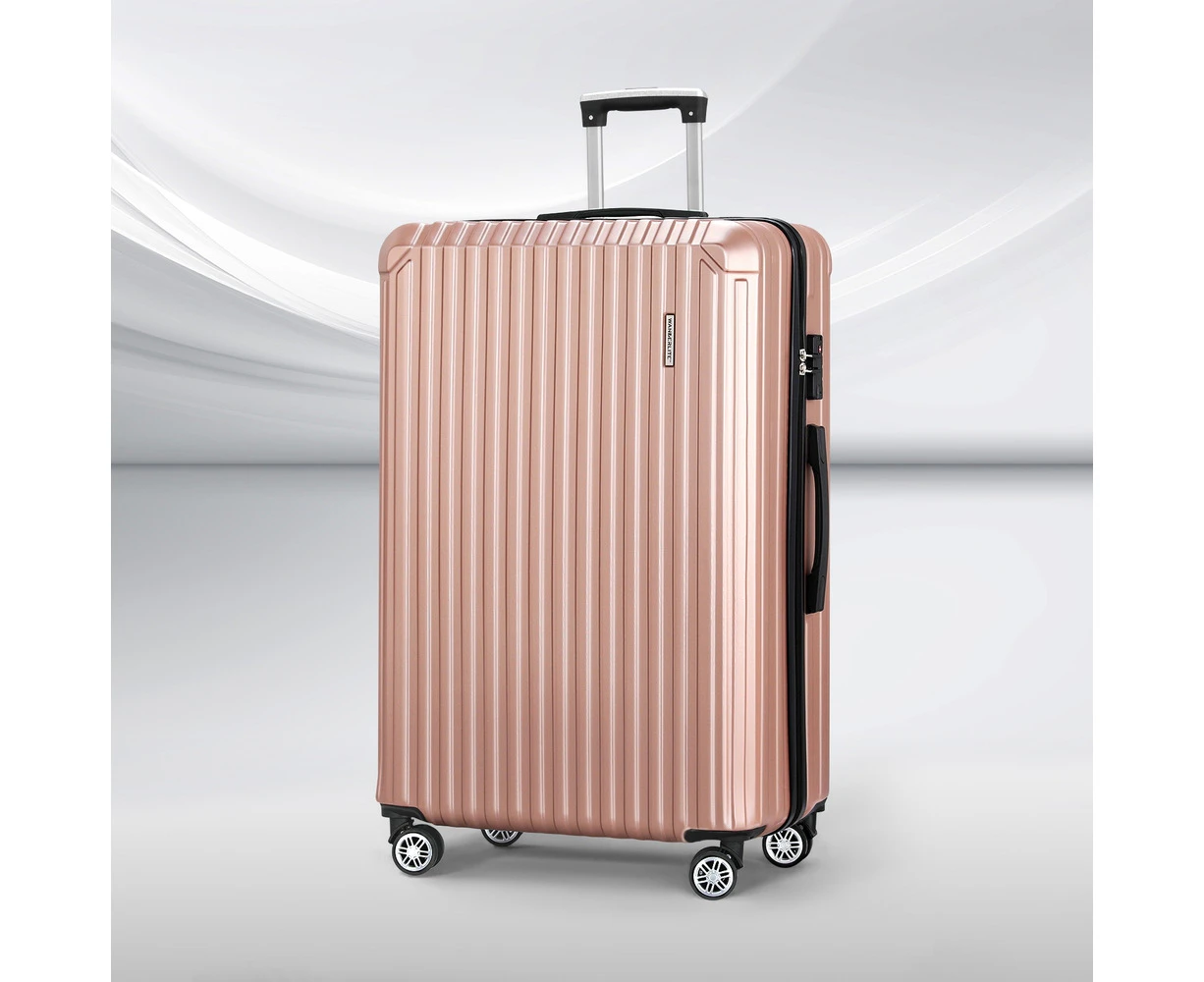 Wanderlite 28'' Luggage Travel Suitcase Set TSA Carry On Hard Case Rose Gold