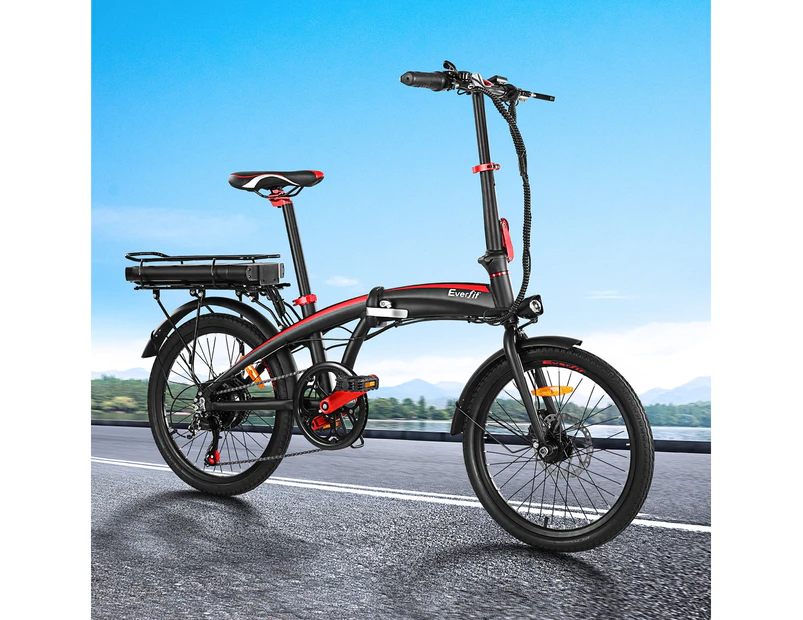 Everfit Folding Electric Bike Urban City Bicycle eBike Rechargeable Battery 250W