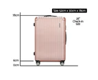 Wanderlite 28'' Luggage Travel Suitcase Set TSA Carry On Hard Case Rose Gold