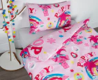 Trolls Single Bed Reversible Duvet Set - Pink/Multi