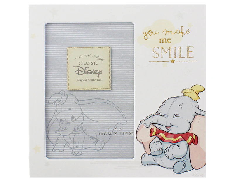 Disney 4x6" Dumbo You Make Me Smile Photo Frame