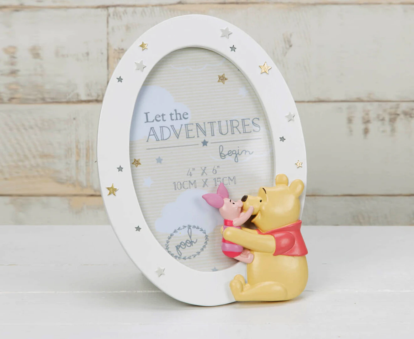 Disney 4x6" Winnie The Pooh Let The Adventures Begin Round Photo Frame