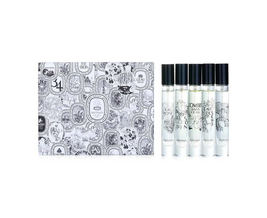 Diptyque Discovery Mini Set by Diptyque for Unisex - 5 Pc Set 0.25oz Do Son, 0.25oz Eau des Sens, 0.25oz Philosykos, 0.25oz LOmbre dans lEau