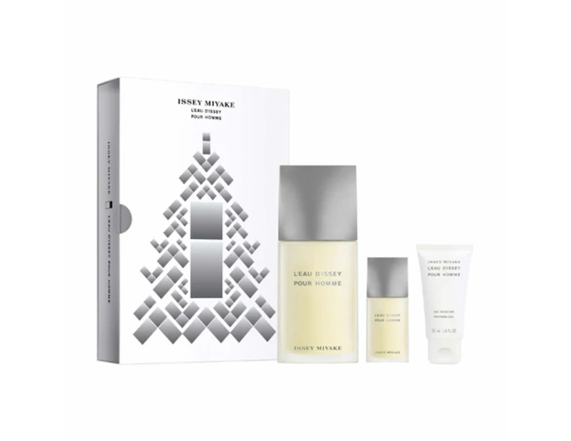 L'Eau D'Issey 3 Piece 125ml Eau de Toilette by Issey Miyake for Men (Gift Set-B)