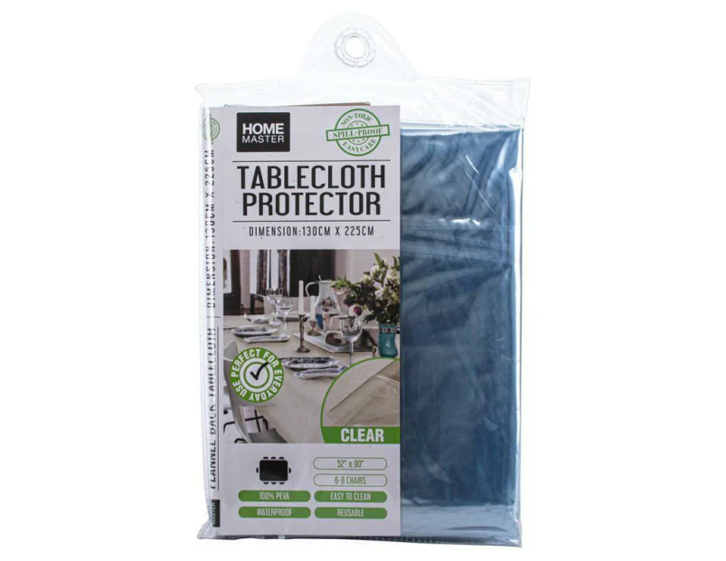 2x Clear Plastic PVC Table Cloth Protector Cover