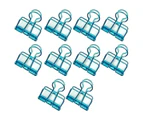 Solid Color Hollow Out Swallowtail Metal Binder Bookmark Clips Office Supplies - Blue