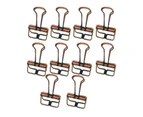 Solid Color Hollow Out Swallowtail Metal Binder Bookmark Clips Office Supplies - Bronze