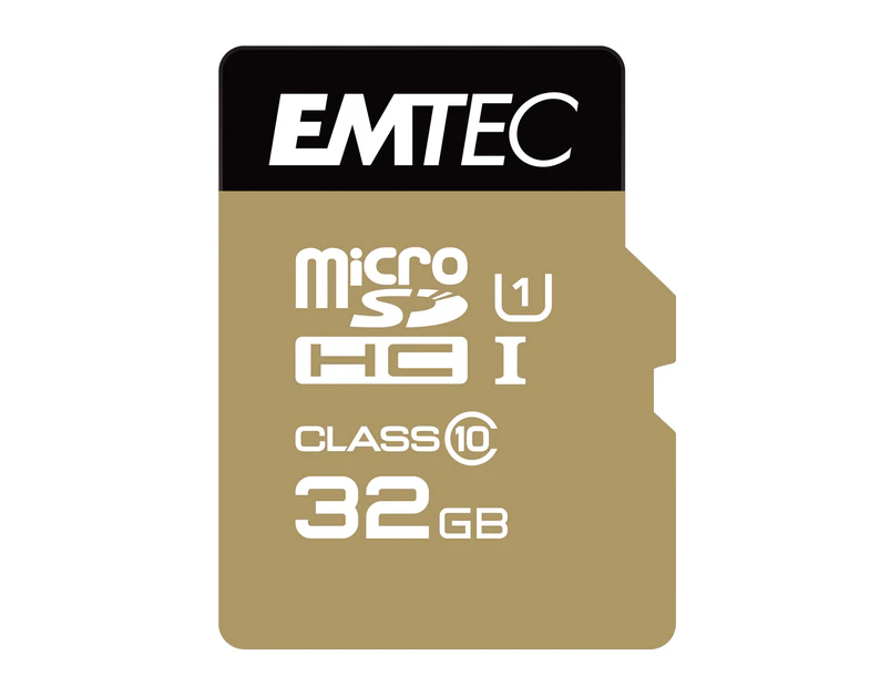 EMTEC 32GB MicroSD Memory Card Class 10 Gold+