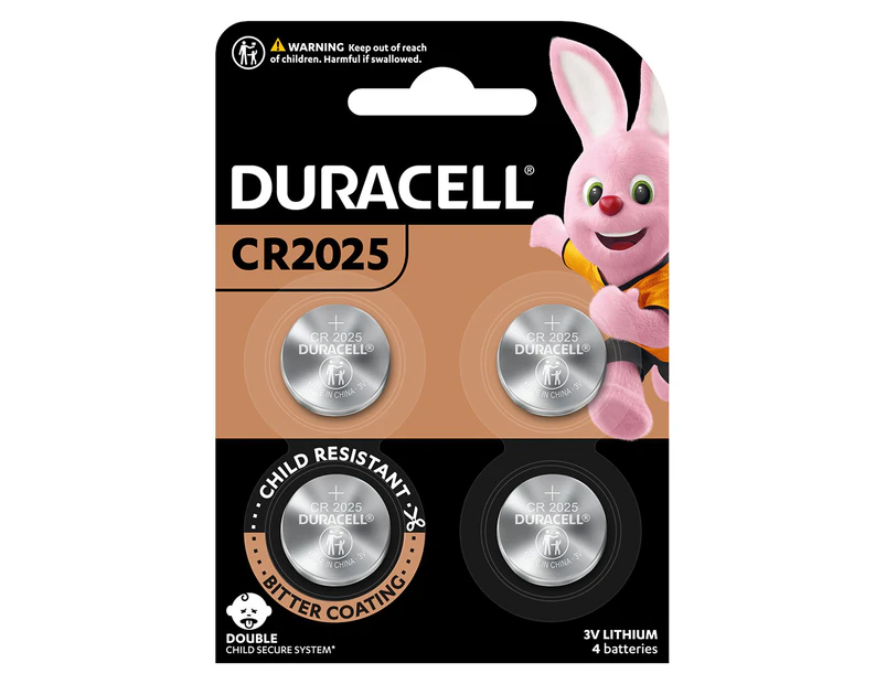 Duracell 3V Lithium Coin 2025 Batteries 4pk