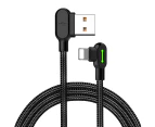 Mcdodo 90 degree usb cable fast charging for iphone (1.8M)-Black