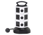Lenoxx 10-Outlet Tower Power Board w/ 4-Port USB Charging Station
