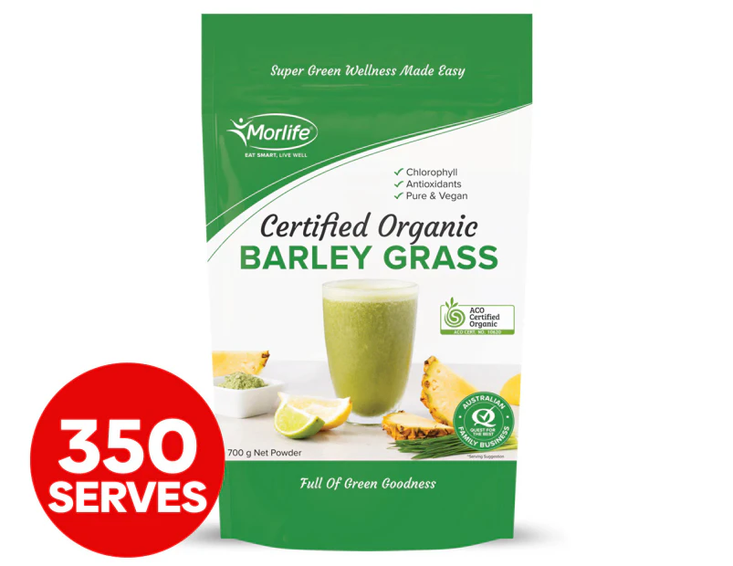 Morlife Organic Barley Grass Powder 700g / 350 Serves
