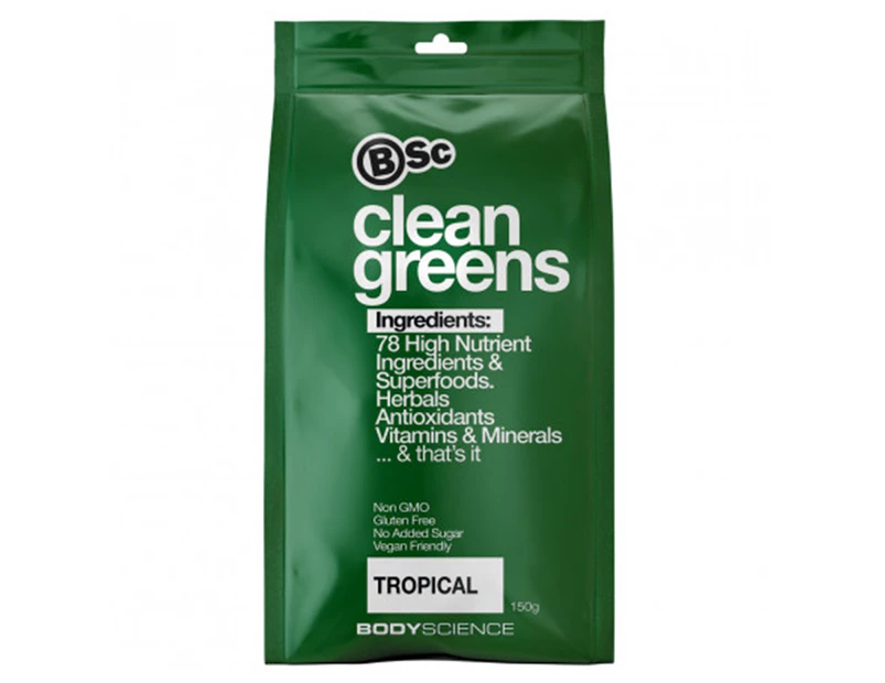 BSC Clean Greens Powder Tropical 150g