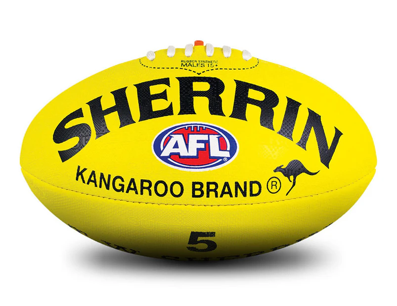 Sherrin Kangaroo Brand Size 5 Football - Yellow