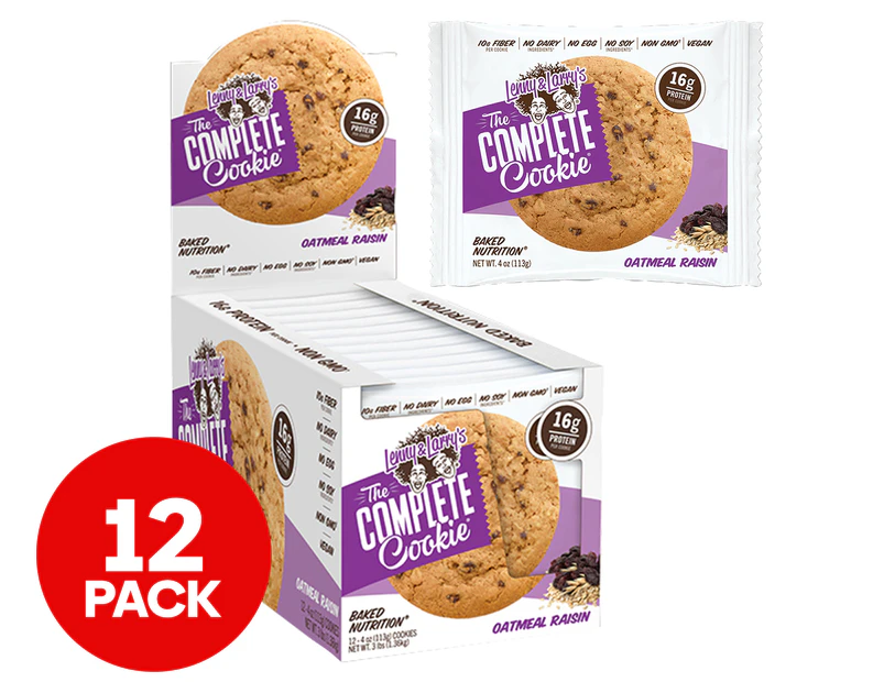 12 x Lenny & Larry's The Complete Cookie Oatmeal Raisin 113g