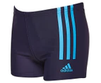 Adidas Boys' 3 Stripes Swim Briefs - Legend Ink/Pulse Blue