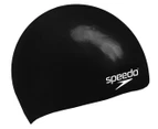 Speedo Kids' Plain Moulded Swim Cap - Black