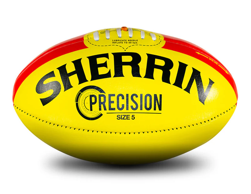 Sherrin Precision Size 5 AFL Football - Yellow