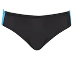 Speedo Boys' Boom Logo Splice 5cm Swim Briefs - Black/Light Adriatic